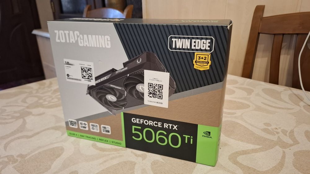 Zotac RTX 5060 Ti 16GB Twin Edge (2025) — Идеал, с пломбой!