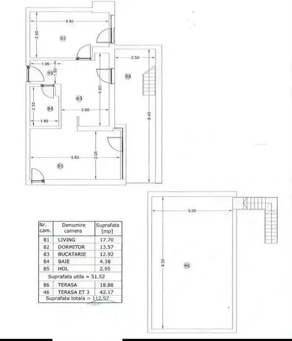 Unirii I Ap 2 camere | Terasa 40 mp I Comision 0 | Metrou 3 min |