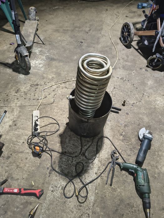 Soba pe ulei uzat cu serpentina inox