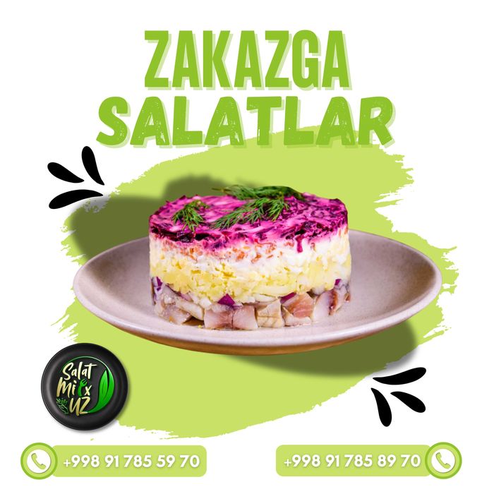 Заказга Салатлар Тайорлаб Берамиз