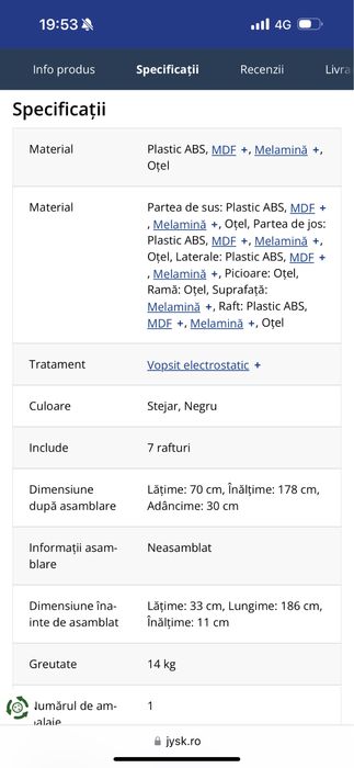 Etajere Jysk la pachet