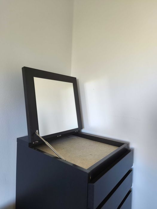 Comodă Ikea Malm neagră înaltă stare f bună