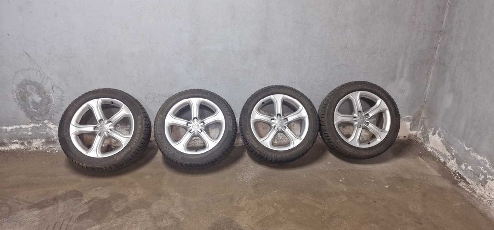Set jante originale Audi R17 ET28 5x112 + anvelope Michelin Alpin 6 225/50 R17