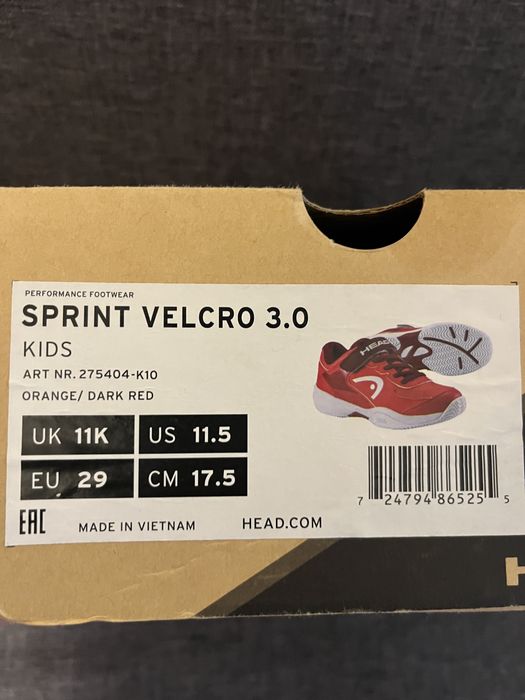 Детски маратонки за тенис, Head