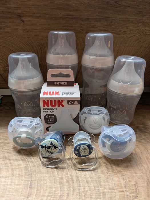 Nuk perfect match шишета + биберони