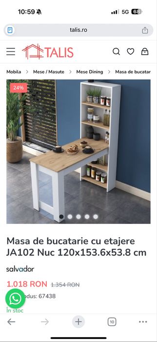 Birou+aspirator praf unghi+2 lampi