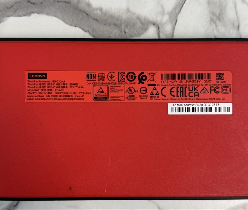 Docking Lenovo ThinkPad  USB-C Dock 40AY