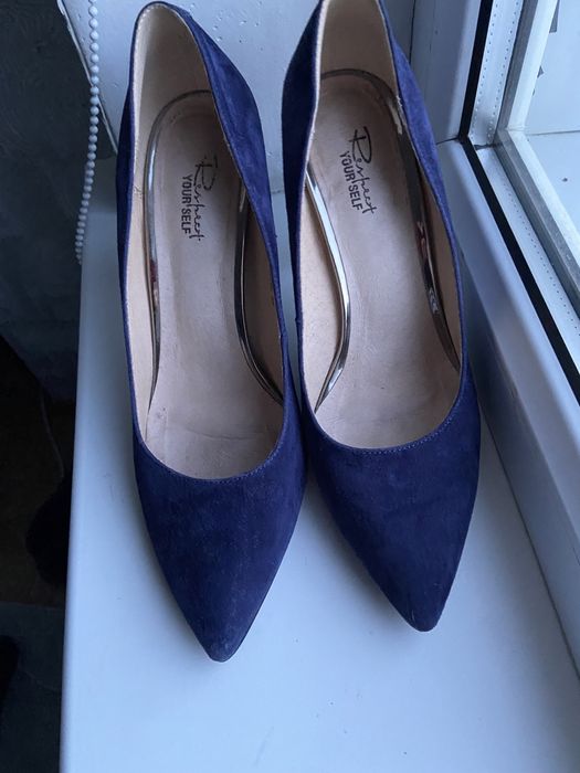 Туфли замшевые синие