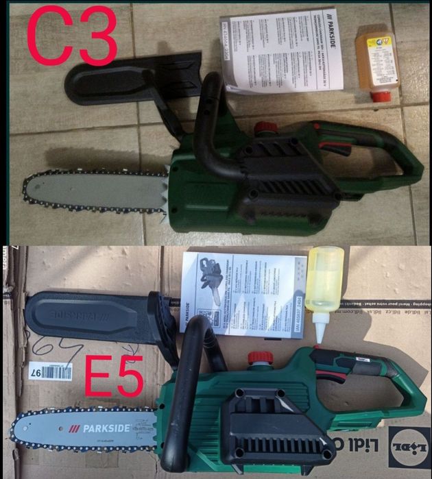 Parkside drujba C3 E5 pe baterie 20V 2A 4A 8A incatcator lant rezerva