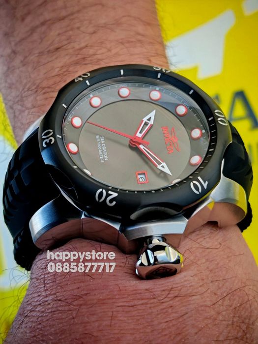 INVICTA Sea Dragon black 54 mm, Инвикта нов ръчен часовник