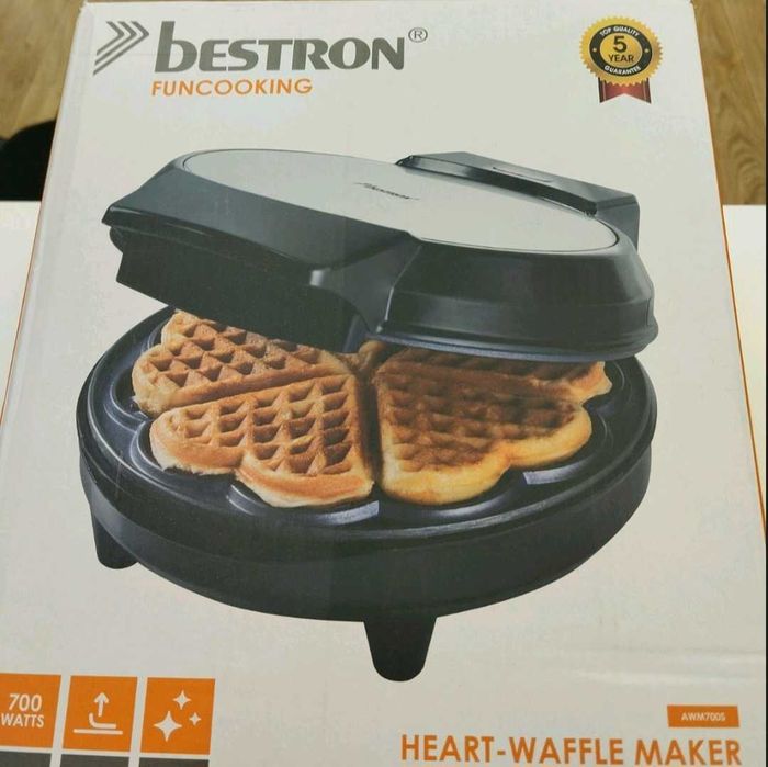 Нов гофретник BESTRON AWM700S – сърцевиден, 700W