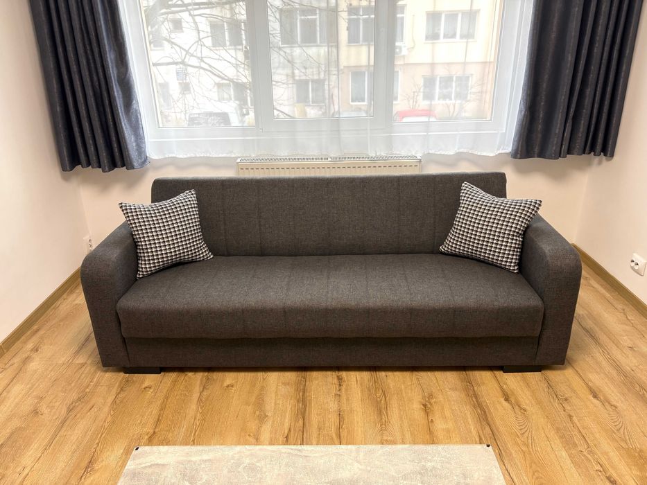 Canapea extensibila 220x78x80 cm, Gri Inchis