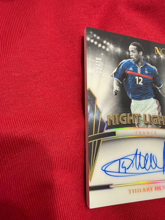 Thierry Henry – Night Lights Auto 02/10 2024-25 Panini Noir Soccer