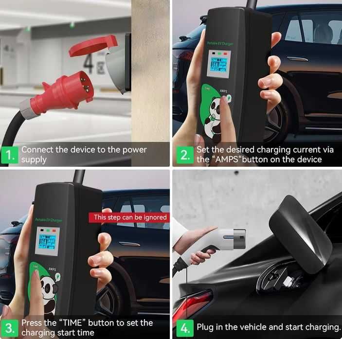 Зарядна станция за електромобили, трифазна, 11 kW