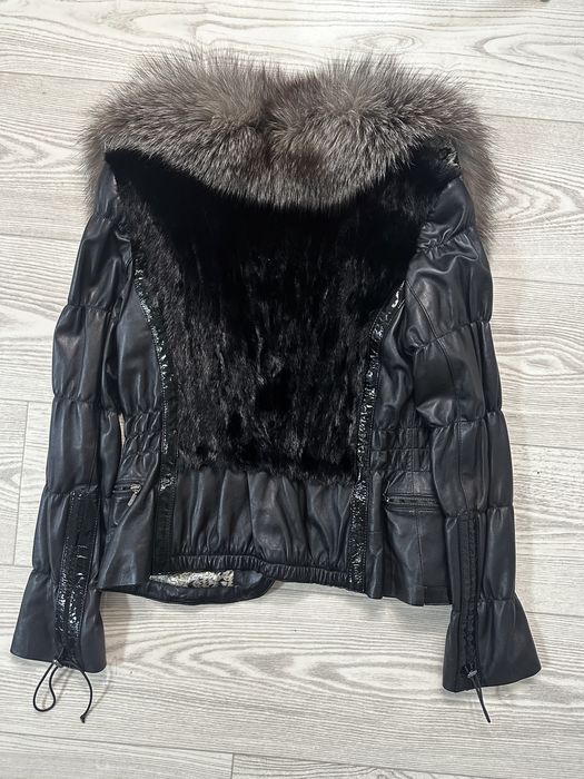 Куртка кожаная с мехом