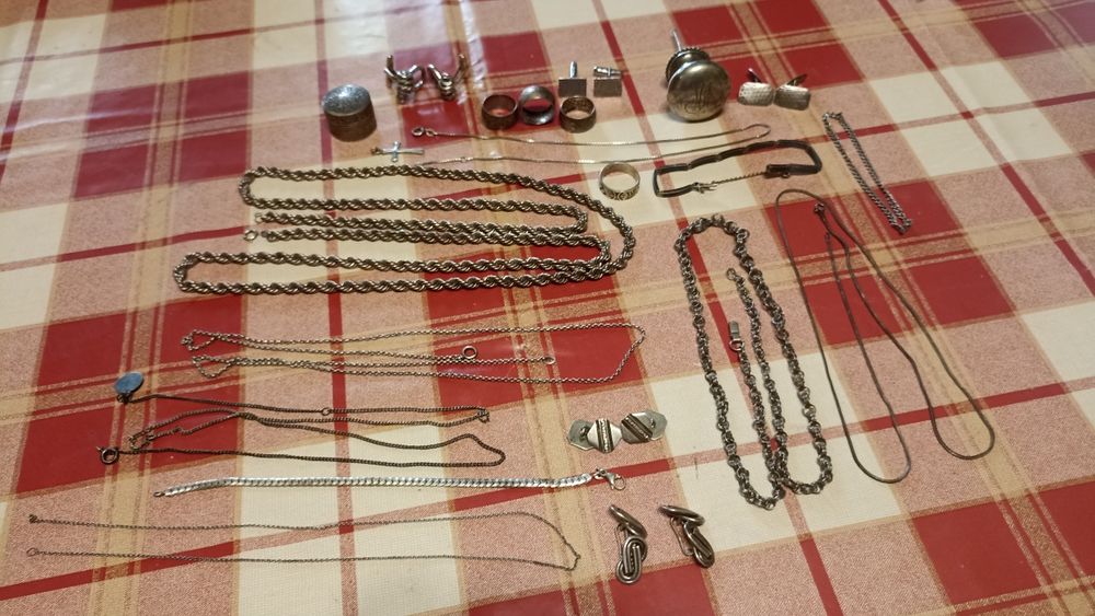 Diferite bijuterii și obiecte din argint 925 sau 800, garanție