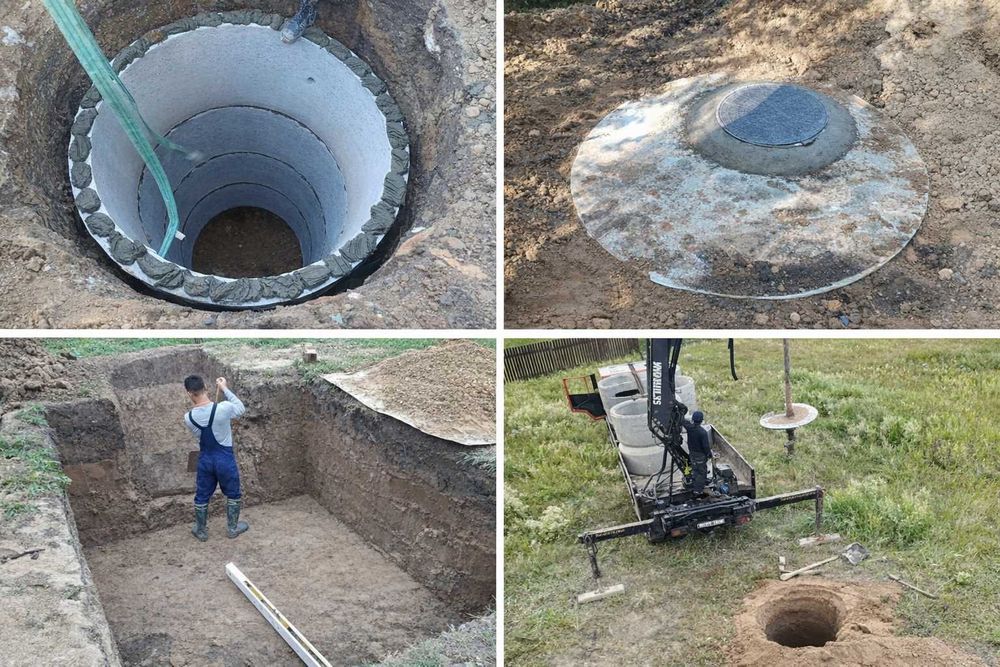 Строительство колодца под ключ. Ручная копка септик. Водоснабжение