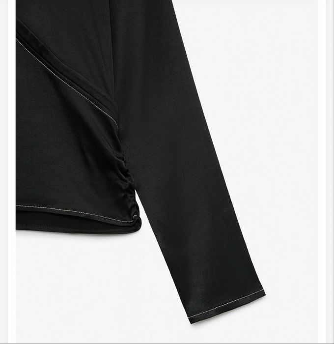 Bluza neagra Satin Zara M. Noua cu eticheta