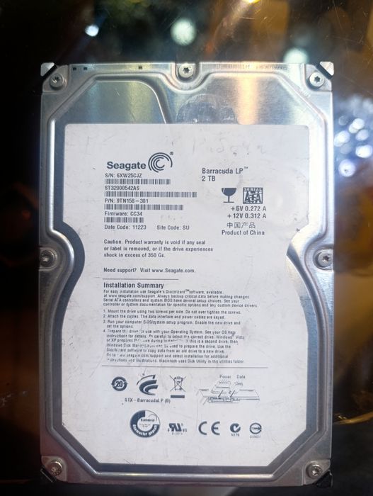 Жесткий диск  500, 2000