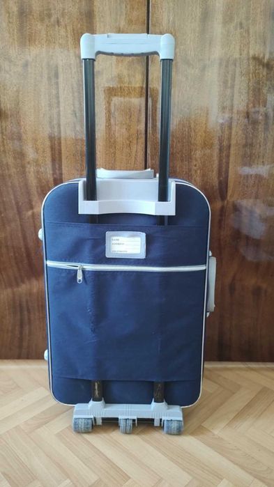 Текстилен КУФАР - син