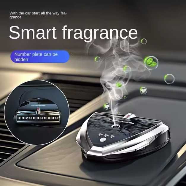Odorizant auto cu afișaj număr telefon