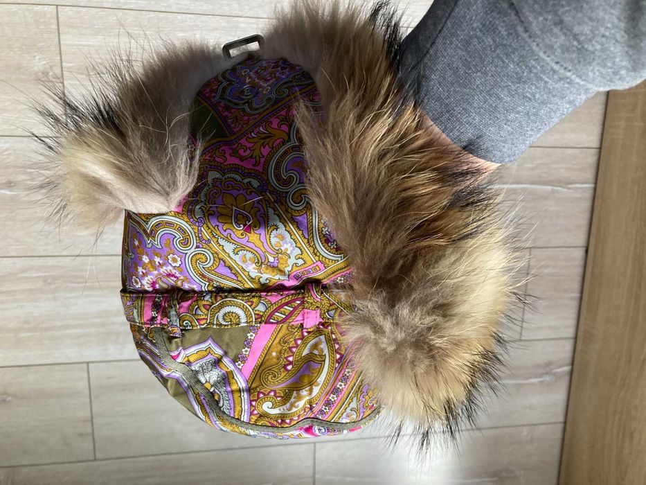 BOGNER Fur Hat Trapper Racoon дамска шапка ушанка естествен косъм енот