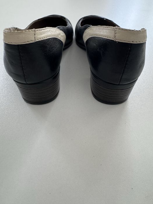 Pantofi piele cu toc mic