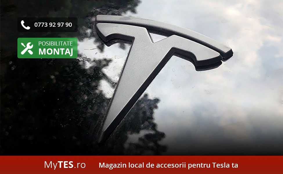 Embleme negru mat (capota / portbagaj / volan) - Tesla Model 3 / Y