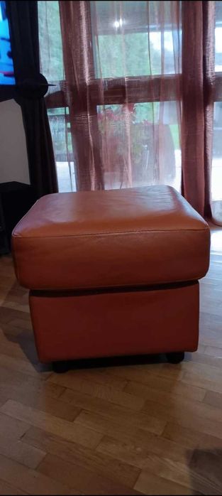 холна гарнитура от ЕСТЕСТВЕНА КОЖА с функция сън