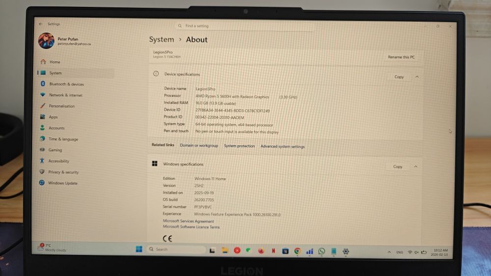 Laptop Lenovo Legion 5 Pro - RTX3070