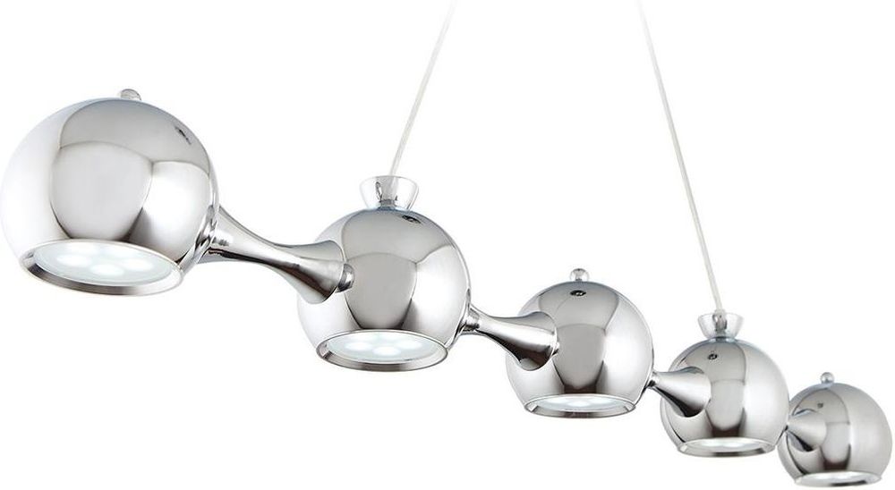 Plafoniera LED de design, chrom, 5 x 6w