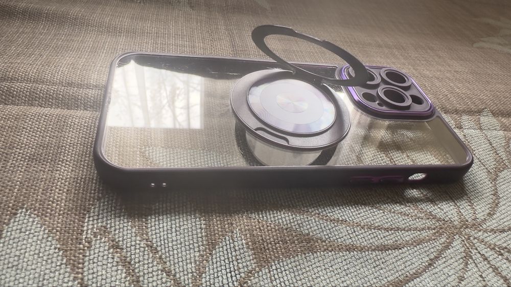 Кейс за iPhone 14 pro max с въртяща се стойка ринг