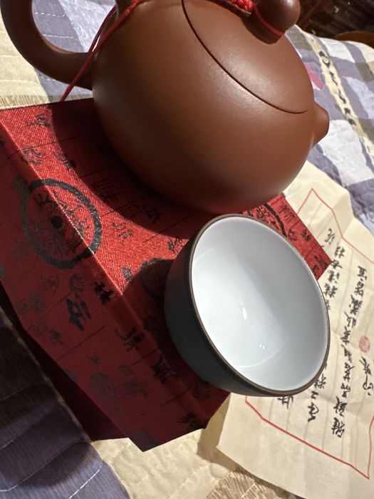 Чайник исинский из Пурпурный глины 300ml/Бонус пиала 30 мл