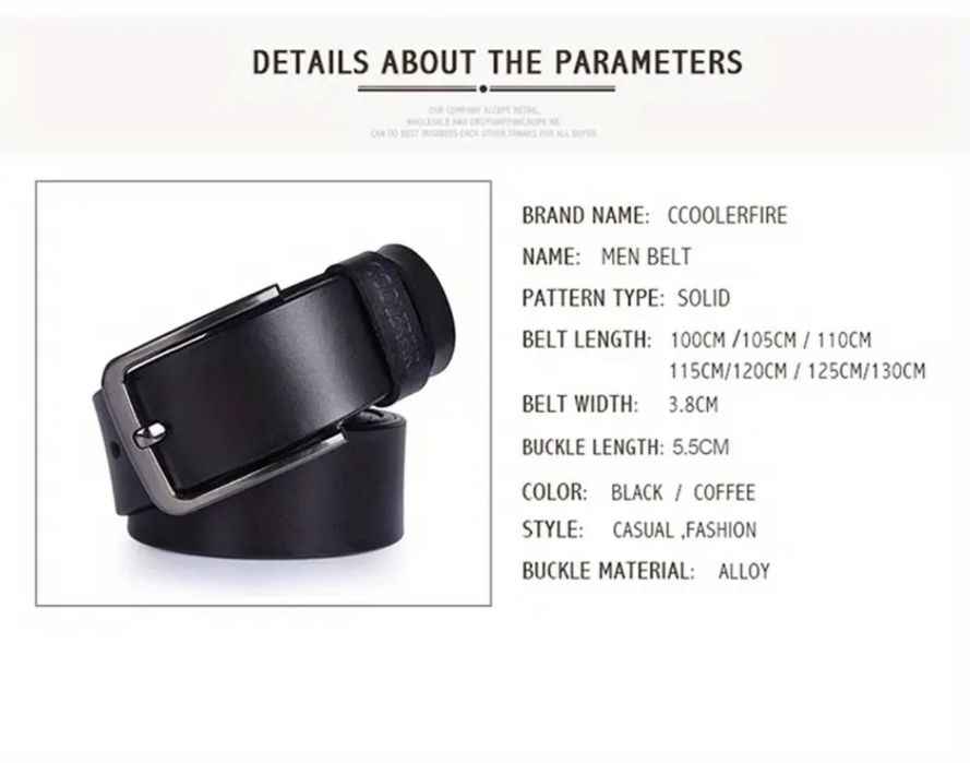 Мъжки стилни дизайнерски колани /В черно и кафяво от естествена кожа!