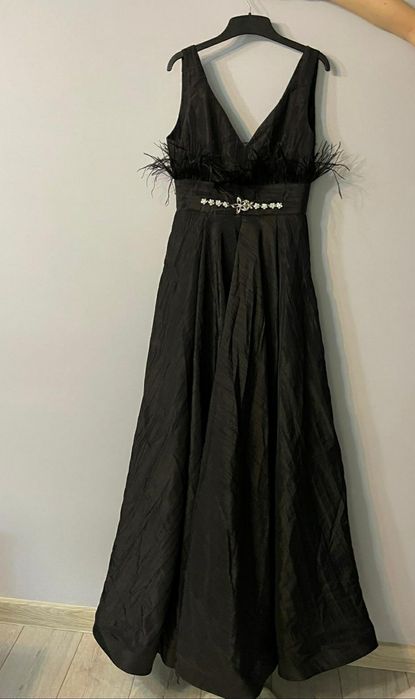 Rochie eleganta din tafta cu buzunare