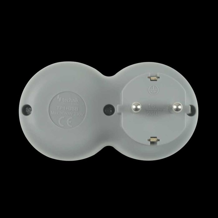 Стенен разклонител Technik Professional с 1 контакт + 2 USB-A 16A