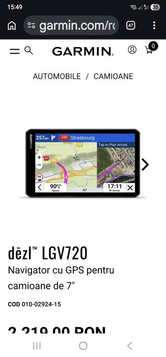 GPS Garmin DezelLGV720 EU
