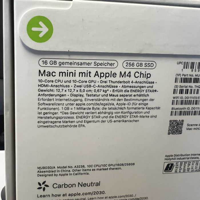 Нов!12м Гаранция! Mac mini M4 чип | 16GB памет | 256GB SSD