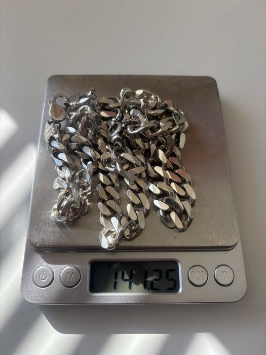 Сребърен ланец Панцер 925 и кръст 55см 120гр