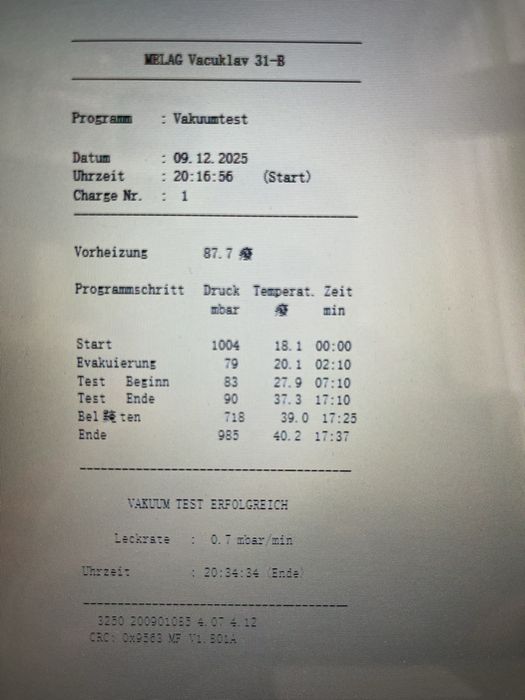 Autoclav Melag 31B+ sterilizator clinica stomatologie dental chirurgie