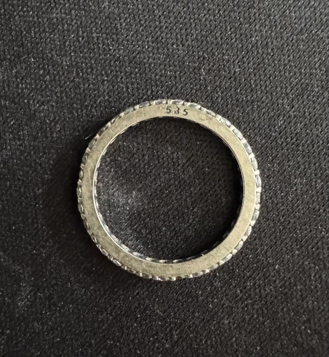 Inel tennis aur alb 14k 1,27g - mărimea 47