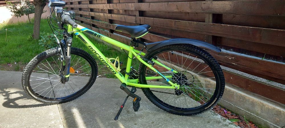 Bicicletă MTB Rockrider ST500 24" Galben Fluo Copii 9-12 ani