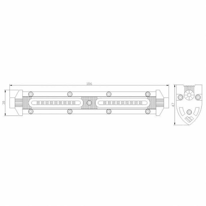 18.6 См 54W Мощен LED Лед Диоден Бар Ултра Тънък Халоген 12V 24V