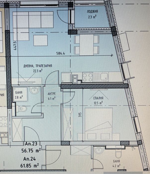 Продава се Двустаен апартамент в София, Студентски град - 67 кв.м за 1750 €/кв.м - Снимка #11