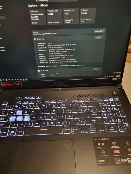 Laptop Asus Tuf Gaming F17