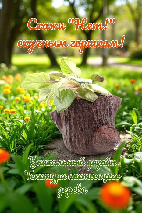 Кашпо "Пенёк" для цветов