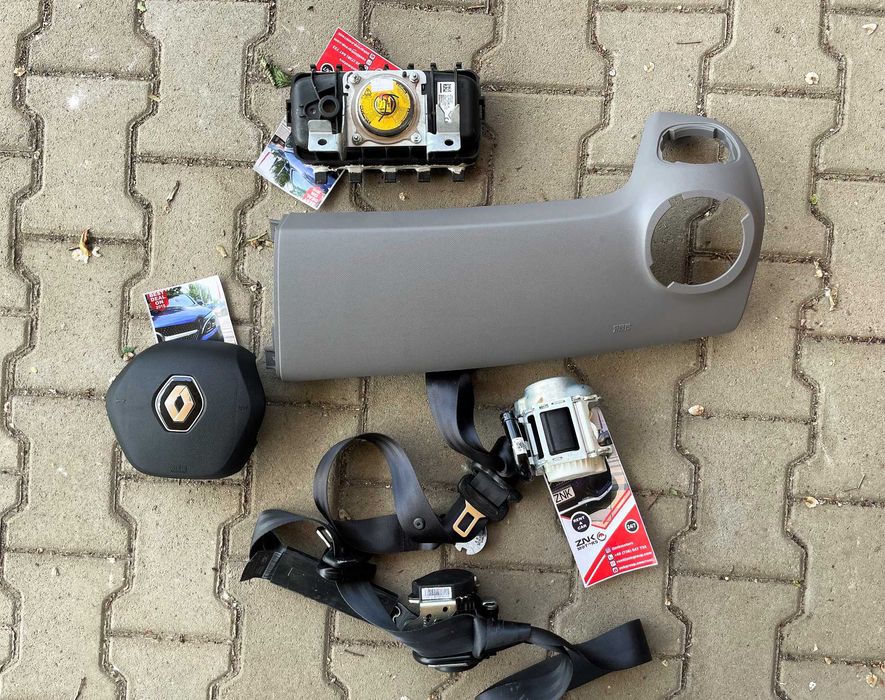 Renault Trafic kit airbag volan - pasager NEGRU / GRI - set centuri