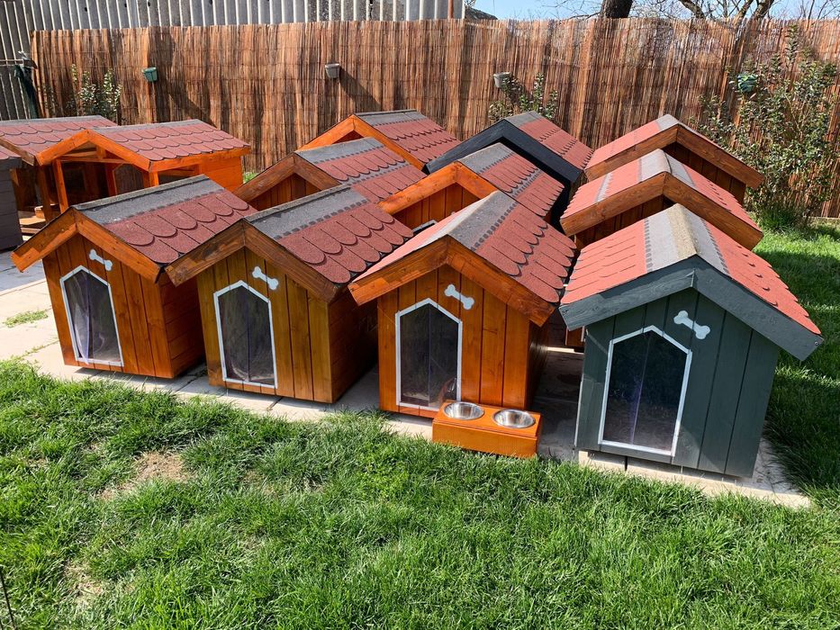 Cușcă de câine izolată, din lemn, diverse modele