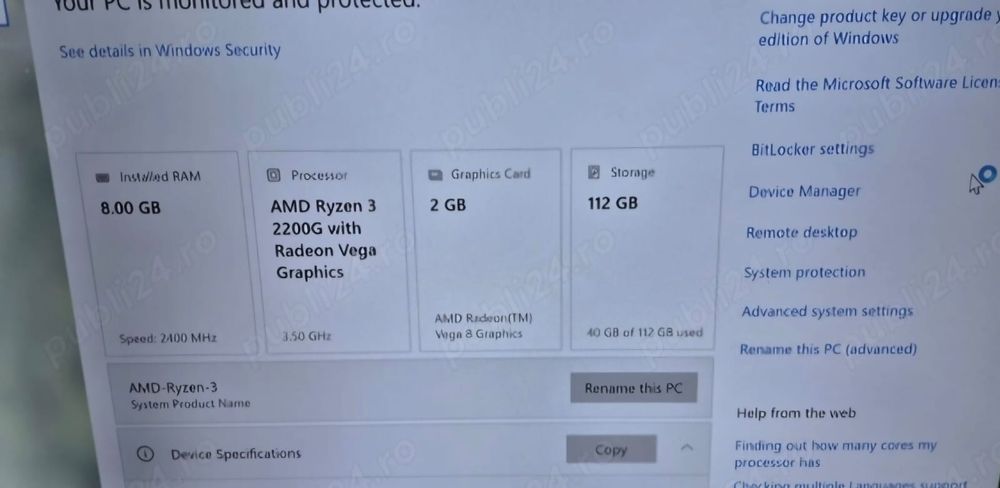 Kit PC Gaming AMD Ryzen 3,placa de baza + 8 GB DDR4, video 2 GB