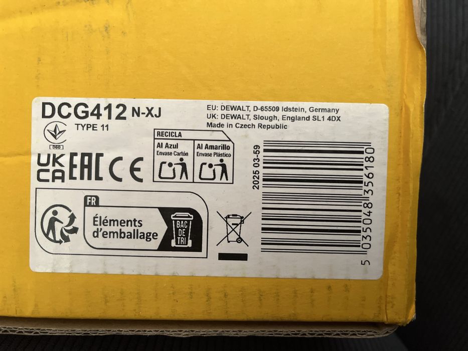 DCG412 (corp-flex ca DCG405 cu protectie mana) nou, orig.DeWALT-Cehia.